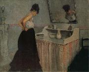 Gustave Caillebotte The fem in front of the toilet table oil painting